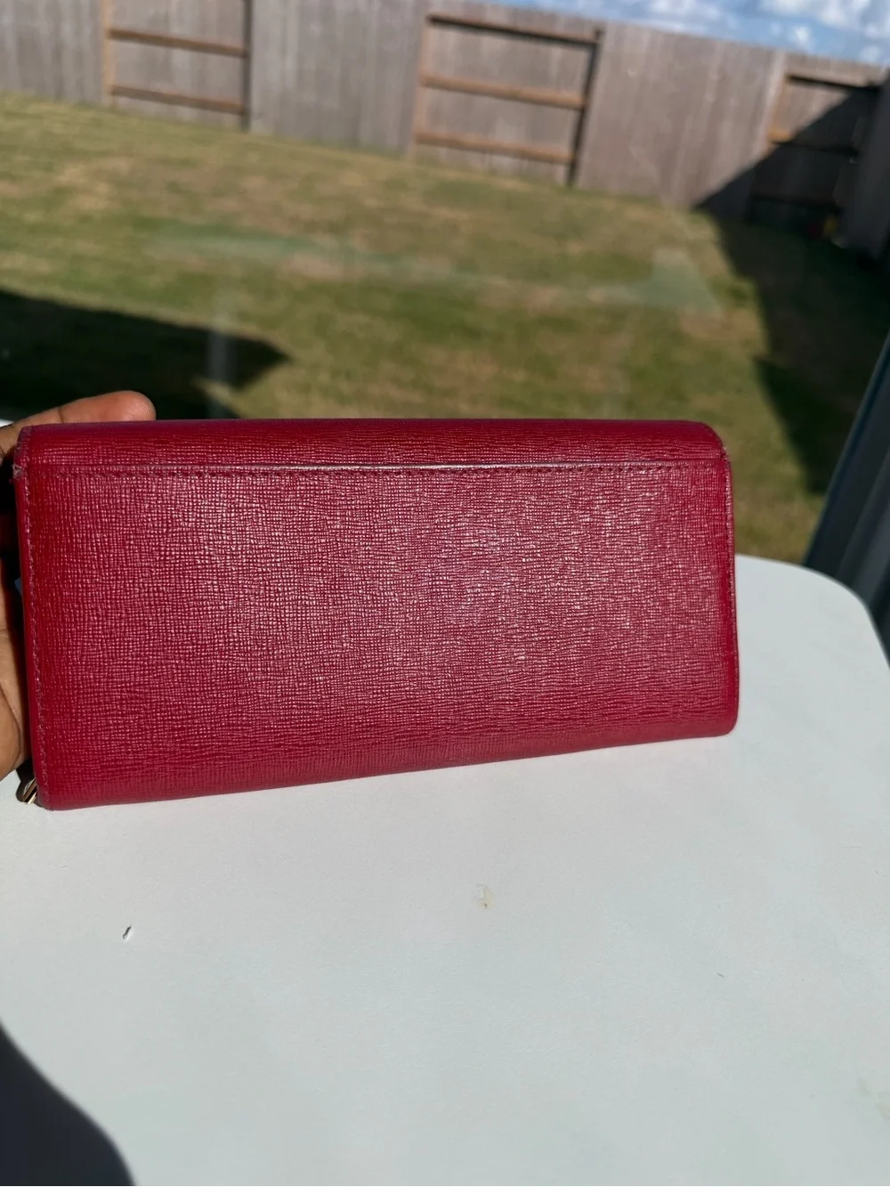 Furla structured clutch